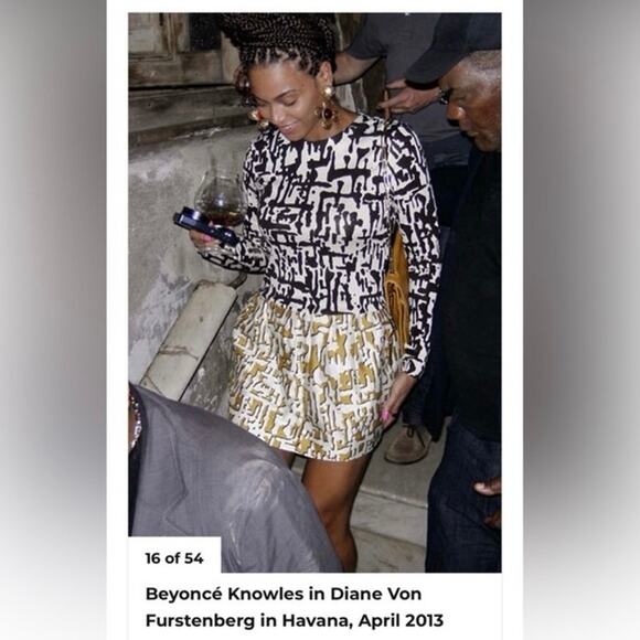 Diane Von Furstenberg Dress Long Sleeve Silk Margaux Mini Multi Women's Size 8 - Picture 2 of 9